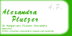 alexandra plutzer business card